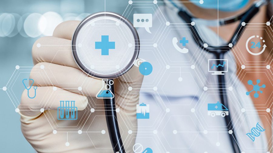 Stethoscope and metric charts